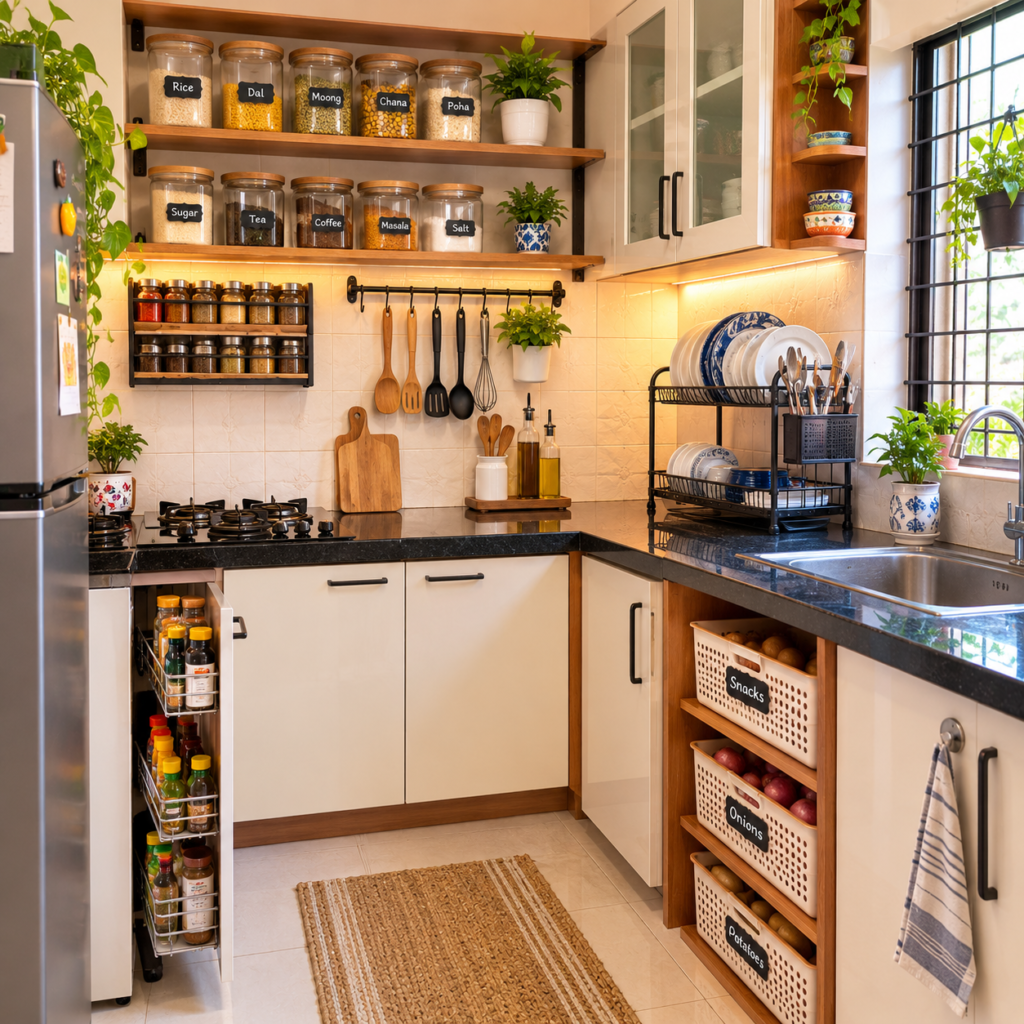 Small Kitchen Organization Ideas for Indian Homes That Actually Work