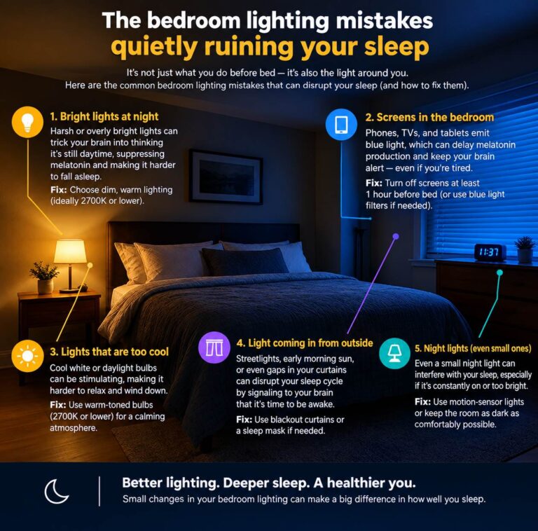 The bedroom lighting mistakes quietly ruining your sleep