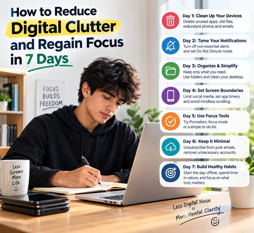 How to Reduce Digital Clutter and Regain Focus in 7 Days