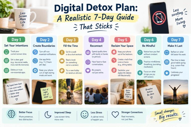 Digital Detox Plan: A Realistic 7-Day Guide That Sticks