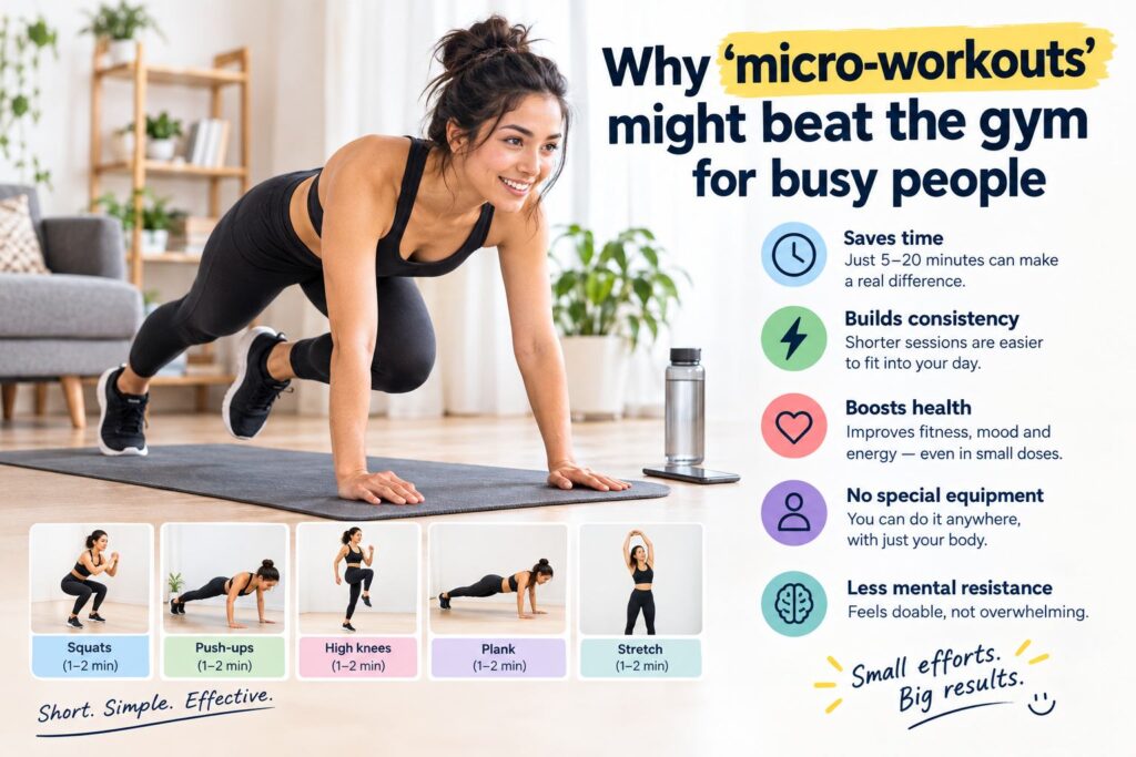 Why 'micro-workouts' might beat the gym for busy people