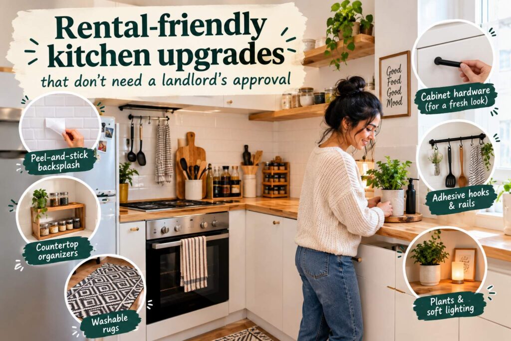 Rental-friendly kitchen upgrades that don't need a landlord's approval